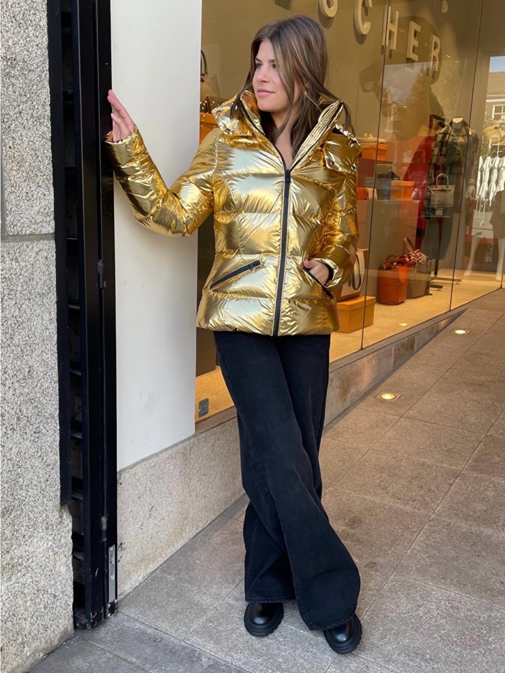 Mackage Jack Madalyn Puffer Jacket – Gold with Black Zippers - Picture 7 of 16